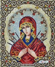 Bead Embroidery Kit Icon Mother of God DIY Craft Kit Needlepoint gl-4711