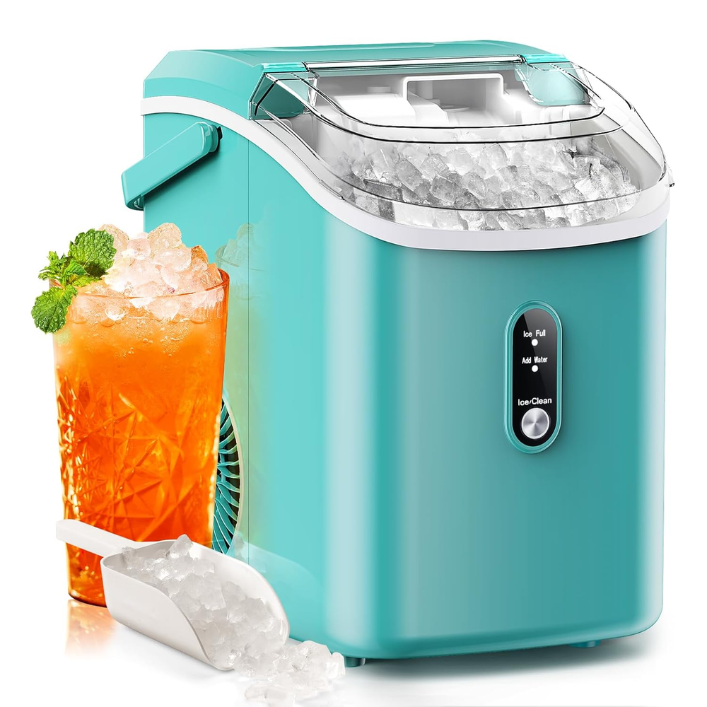 Nugget Ice Makers Countertop with Soft Chewable Pellet Ice, 7 Mins Ice Making, 3