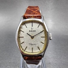 Rado Elegance Watch Women 23mm Silver Dial Steel Oval Manual Wind Runs VTG