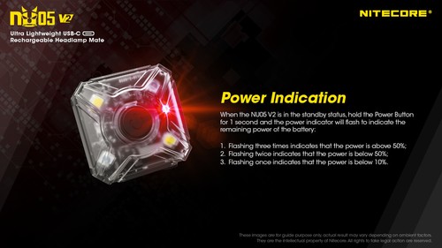NiteCore NU05 V2 KIT USB-C Rechargeable Signal Light with Headband Headlamp Mate - Picture 9 of 12