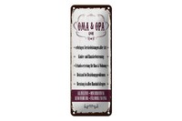 Blechschild Spruch 27X10 Cm Oma Und Opa Gmbh Deko Schild