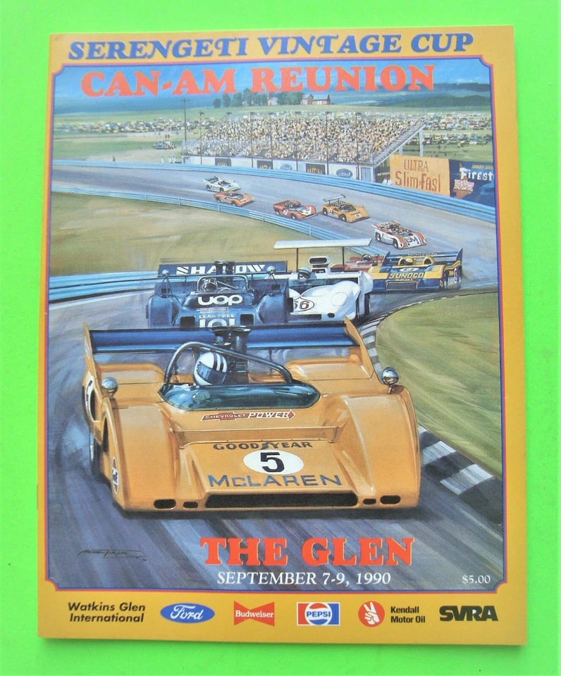 Four 1990 WATKINS GLEN CAN-AM REUNION RACE PROGRAMS w/ CAN-AM HISTORY FROM 1966 - Image 2 of 4