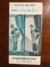 General Electric Cleaners 1934 1930s Vintage Brochure "Gets All The Dirt"