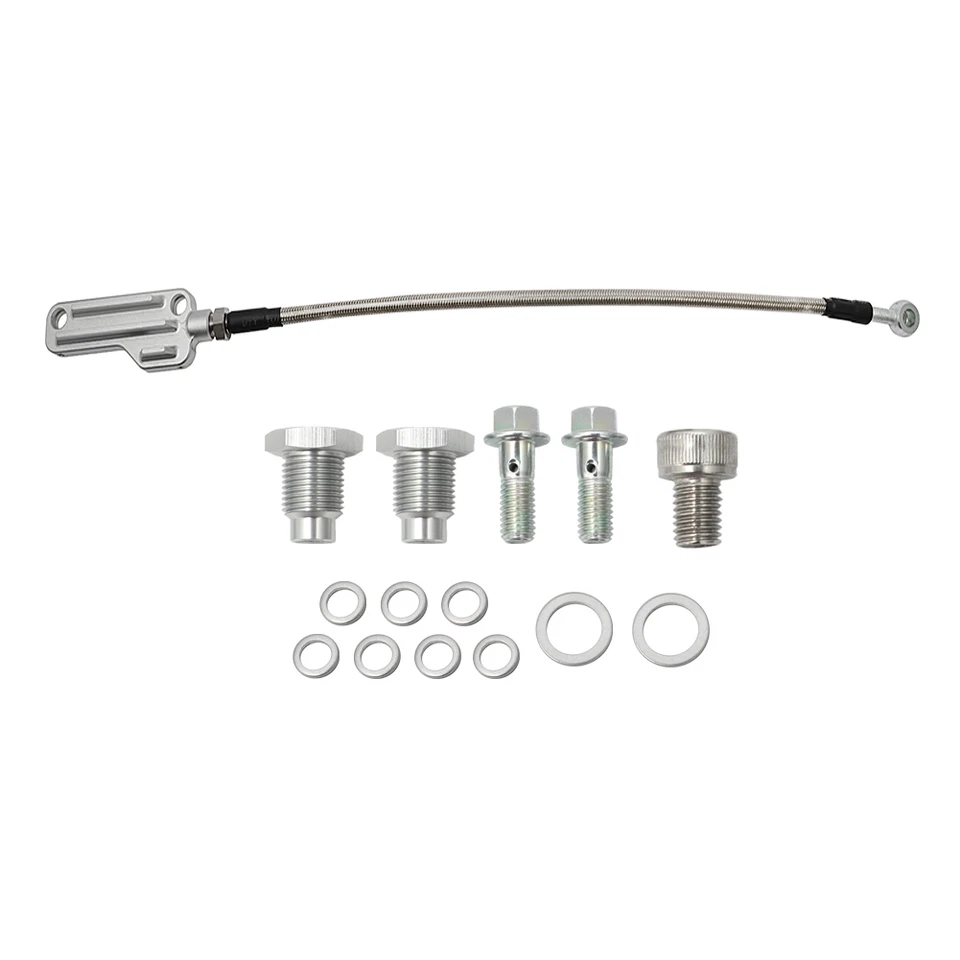 Kit de línea de aceite de alimentación doble para Yamaha SR500 TT500 XT500 HL500 SR400 aleta de enfriamiento Foto 2 de 4