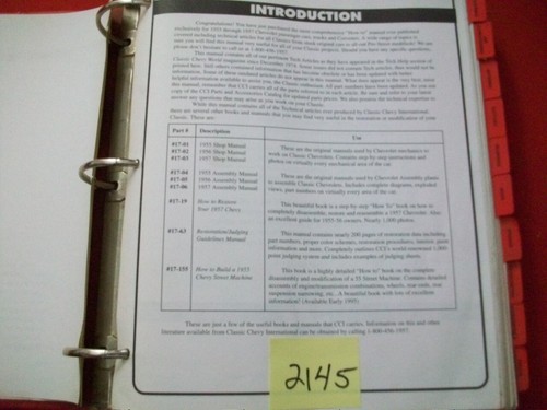 1955-56-57 CHEVROLET CHEVY CARS,TRUCKS & CORVETTE 2 VOL. SET RESTORATION MANUALS - Picture 3 of 12