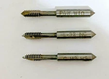 6-32 NC HSS GH2 2 FLT SPIRAL POINT MACHINE GUN TAP PRATT&WHITNEY (QTY:3) USA NOS