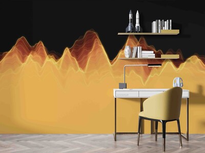 3D Mountain Texture Abstract Self-adhesive Removable Wallpaper Murals