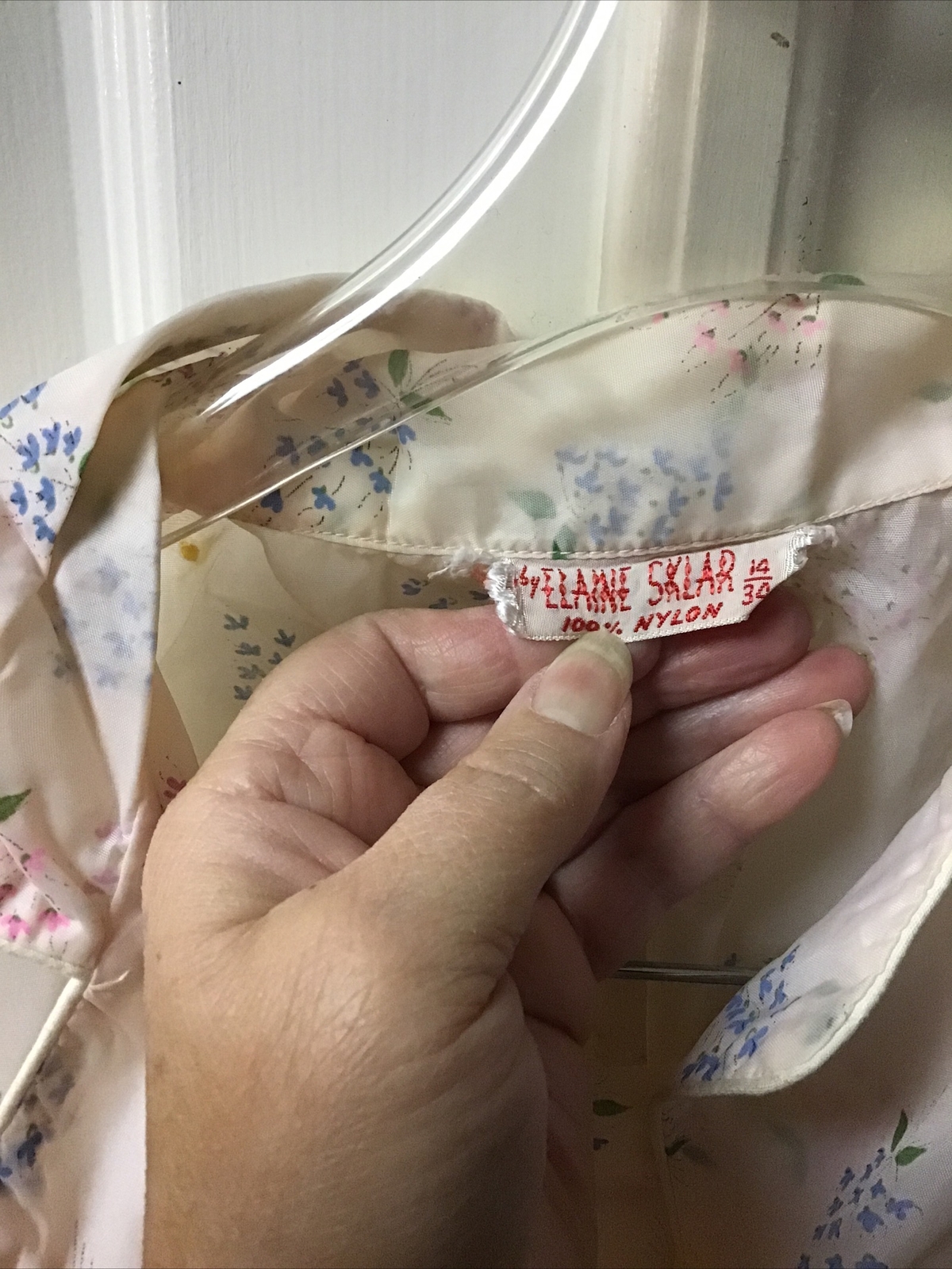 Vintage 50s 60s Pink Nylon  Pajama Set - size Med… - image 3