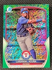 2023 Bowman Chrome GREEN SHIMMER REFRACTOR PROSPECT ROOKIE Luisangel Acuna 83/99