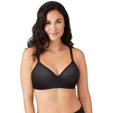 Wacoal 292038 Women's Back Appeal Wirefree T-Shirt Bra, Black, 36D