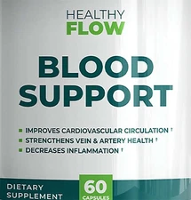 Healthy Flow Blood Health Supporrt Supplement 60 Capsules Genuine Healthy Flow