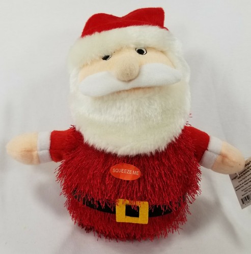 North Pole Shaggle Plush Reindeer Elf or Santa dog toy squeaker toys B2 - Picture 2 of 4