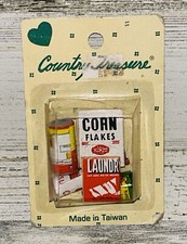 Vintage Country Treasure Miniature Doll Acc. Groceries Food Set 1:12 Scale New