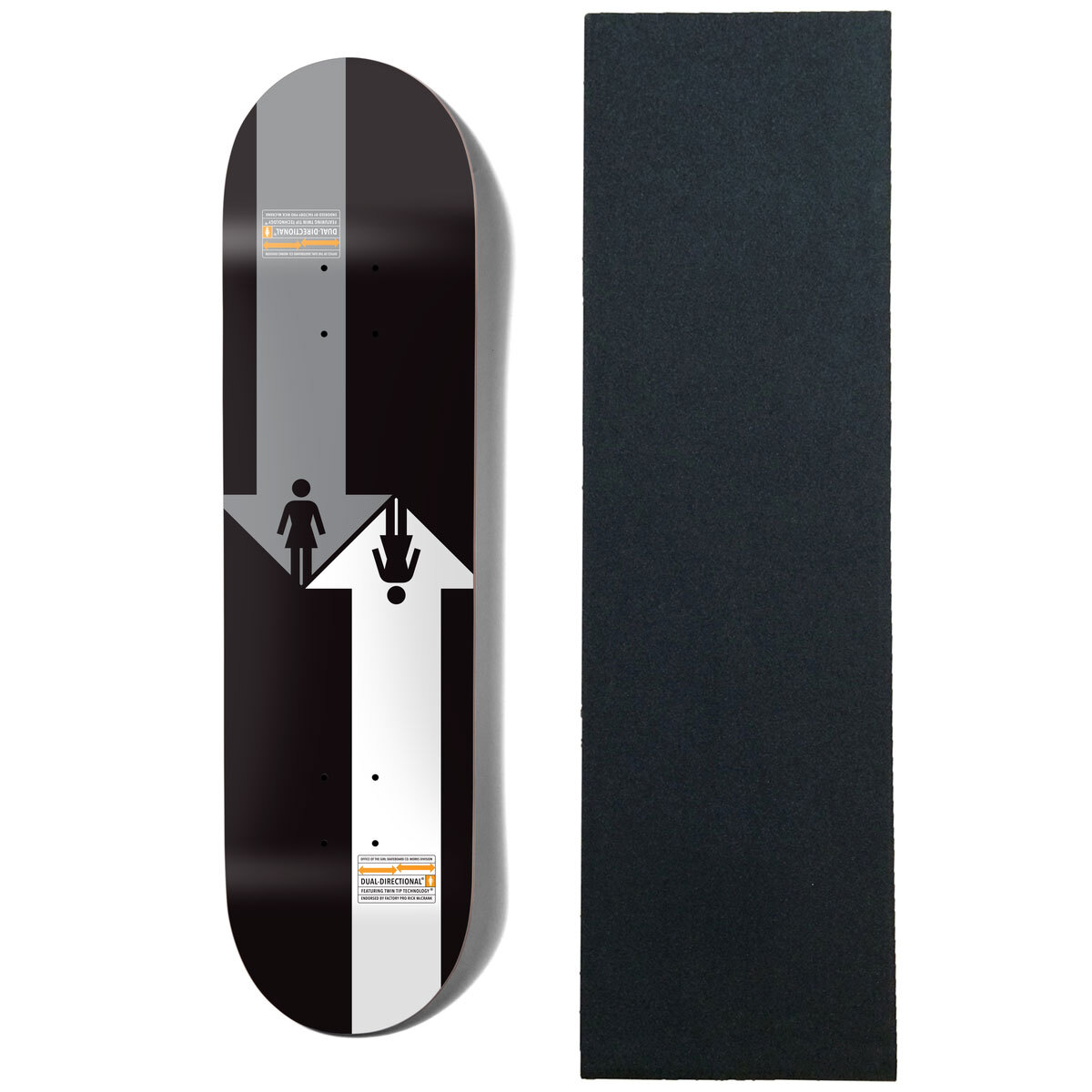 Girl Skateboard Deck McCrank Dual Directional 8.5