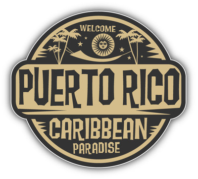 Puerto Rico Caribbean Paradise Car Bumper Sticker Decal 5'' x 5''