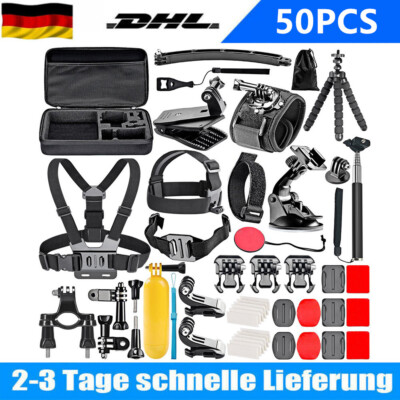 NEU 50 IN 1 ACTION KAMERA ZUBEHÖR KIT SET HALTERUNG FÜR GOPRO HERO 10 9 8 7 6 5.