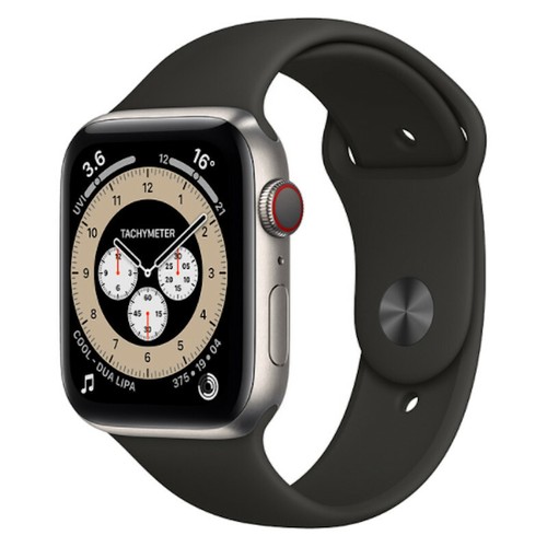 Apple Watch Series 6 - 44mm Silver Titanium, Black Sport, Cellular -  Excellent | eBay