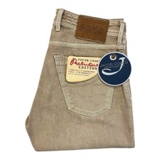 Jeans Jacob Cohen Premium Edition Nick Uomo 5 Pocket Beige Denim Cotone