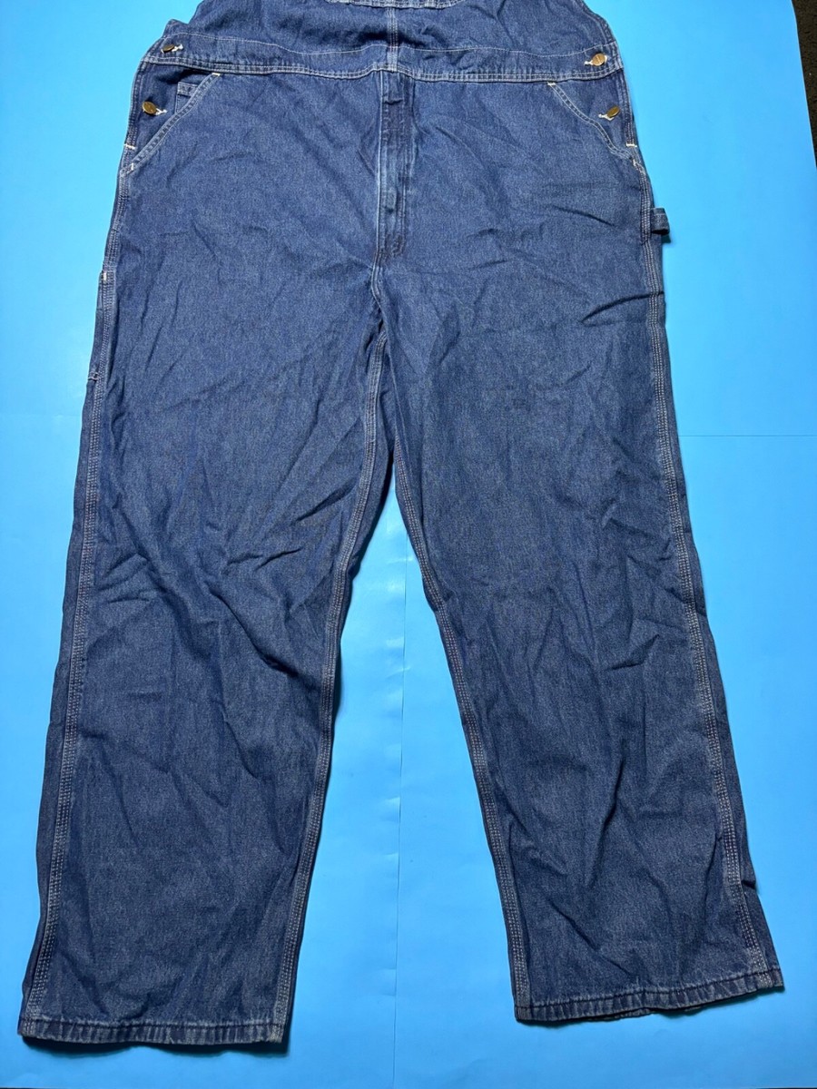 Carhartt® Bib Overalls Men's Workwear 48 X 32 Denim Carpenter
