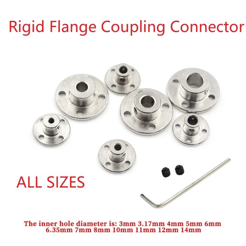 Rigid Flange Coupling Motor Guide Shaft Motor Connector Axis Bearing  Fittings | eBay