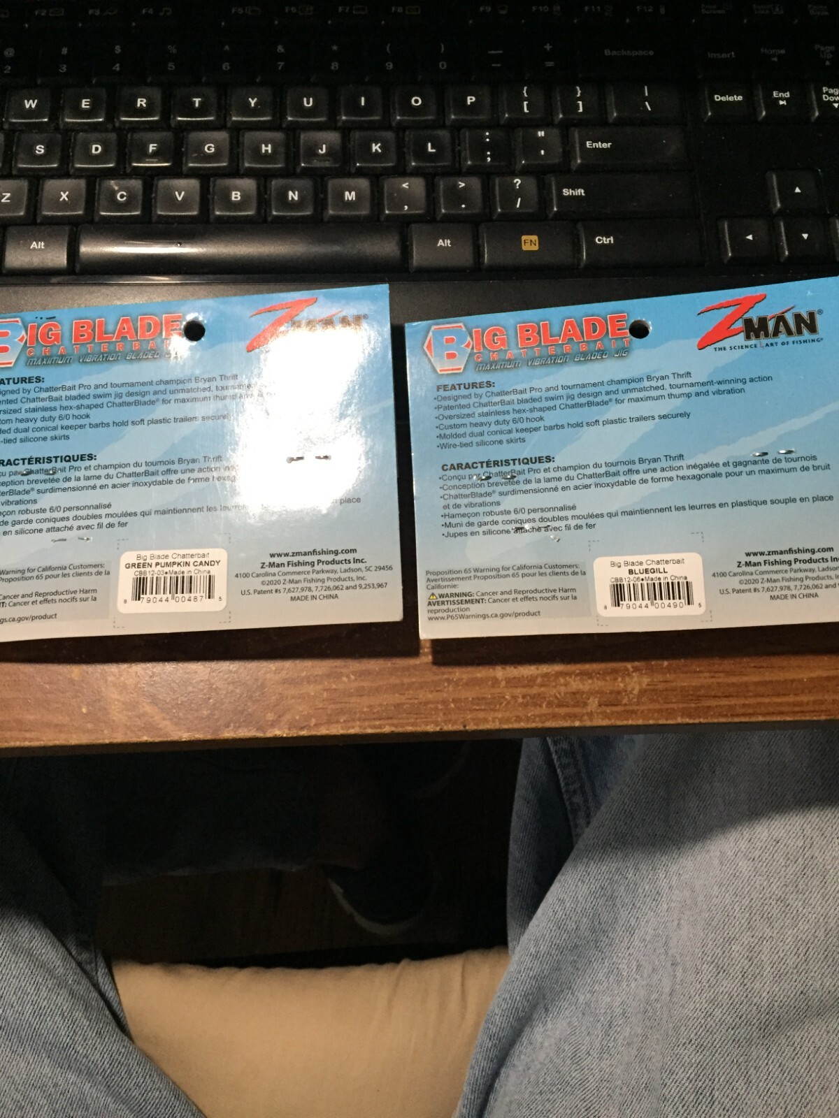 LOT OF 2 Z MAN BIG BLADE CHATTERBAIT 1/2OZ BLADED JIGS NIPS (2COLORS) - Image 4