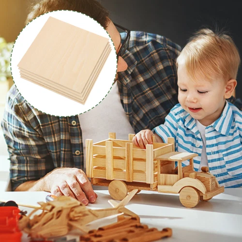 20pcs 10x10xm Plywood Sheets Unfinished Wood Planks for DIY Crafts & Projects - Bild 3 von 6