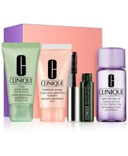 Clinique Discover Gift Set 4 Pc Moisture Surge, Mascara, Cleanser, Remover NIB