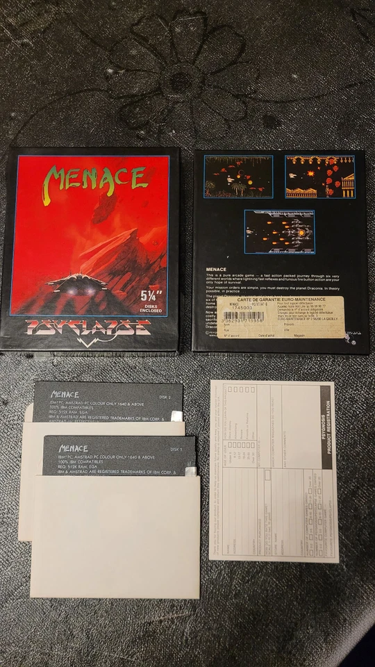 Jeu Menace Psyclapse (Psygnosis)  - PC XT AT - Disquettes 5 pouces 1/4 - 1989 - Photo 2/4