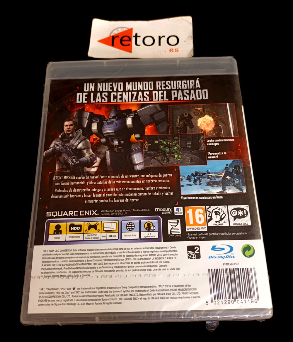 FRONT MISSION EVOLVED Sony Playstation 3 PS3 Play3 PAL-España Nuevo Square Enix