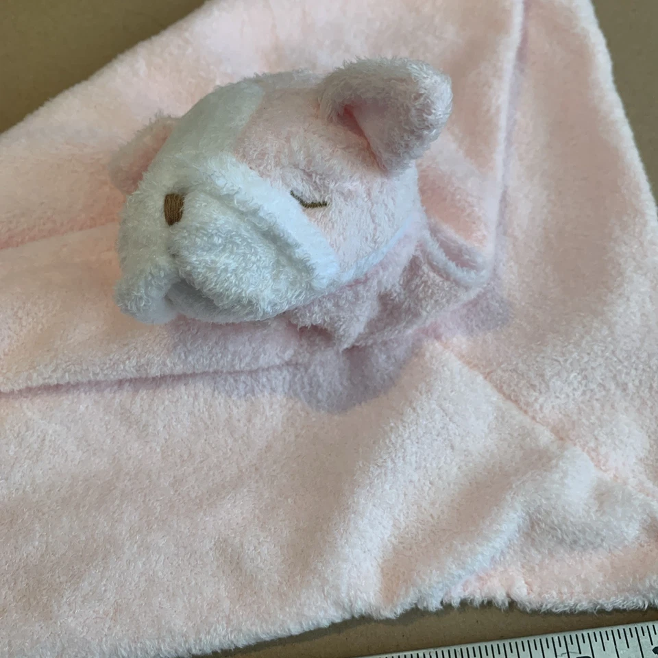 Плюшевое одеяло Angel Dear Pink Sleeping Bulldog Lovey Security 12 дюймов - Изображение 2 из 4