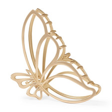 Gilded Wing Butterfly Clip, Large Chic Gold Metal Hair Clip