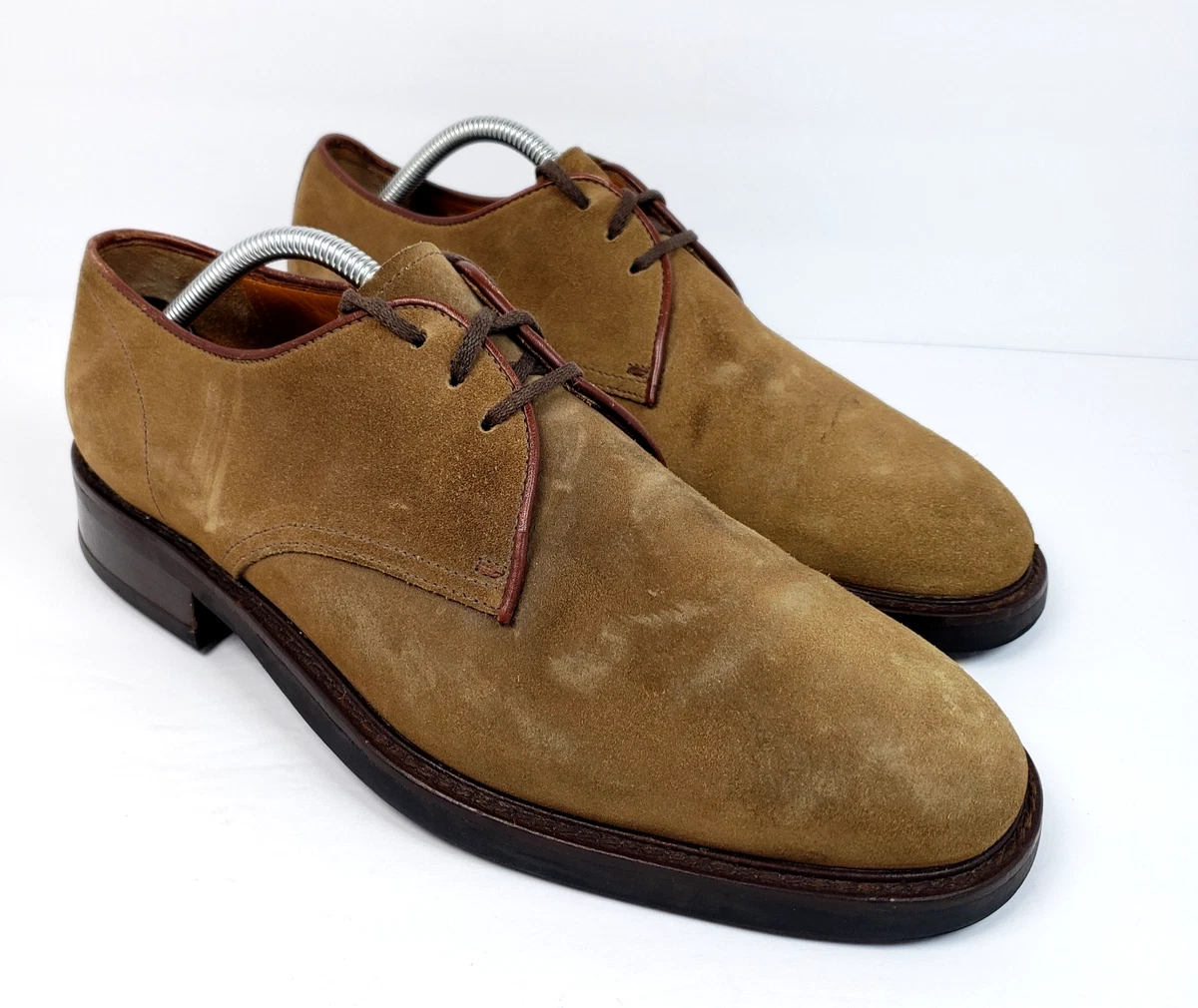 GRAVATI for Mario Men’s Beige Suede Leather Lace Up Style Loafer Oxfords Sz 10.5 Men Dress Shoes Vintage Italian - Etsy main image 4