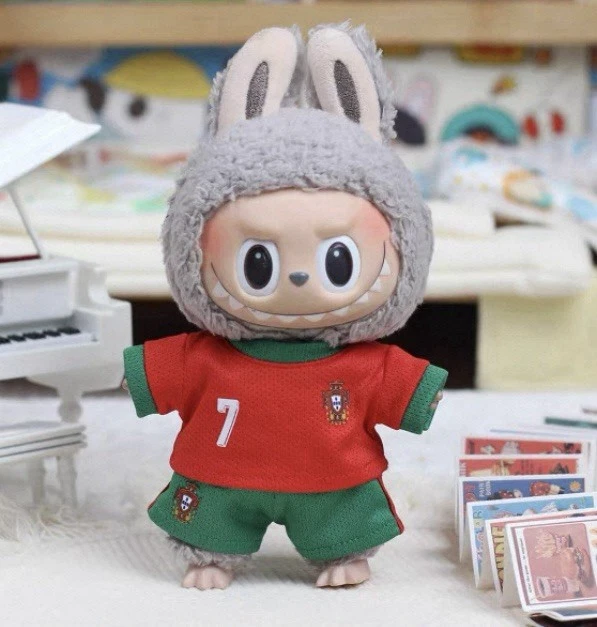 Labubu футбол Португалия одежды комплект для 7» Monster кукла - Изображение 2 из 3