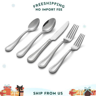 Potterybarn Adele Beaded Flatware Sets 20-Piece