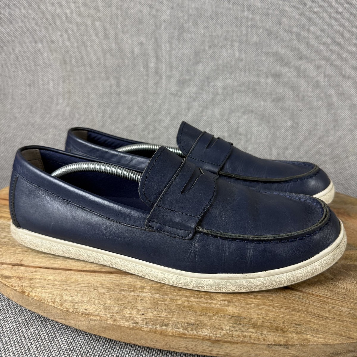 Cole Haan Shoes Mens Size 12M Navy Nantucket Leather Penny  display picture 2