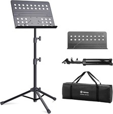 Vekkia Professional Portable Sheet Music Stand - Folding Adjustable Holder