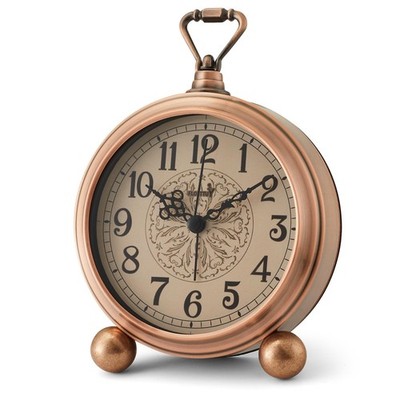 FLOITTUY 4.5'' Battery Operated Antique Retro Analog Small, Vintage Bronze 