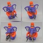 1980's Happy Player Cymbal Playing Circus Elephant in Box, Bump & Go *WORKS* — photo 1