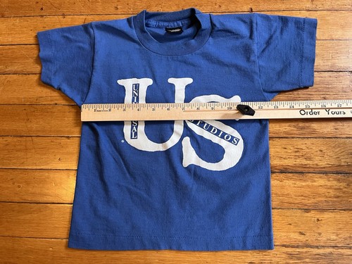 VINTAGE Universal Studios Shirt Youth 6-8 Blue Single Stitch 80s - Picture 9 of 11