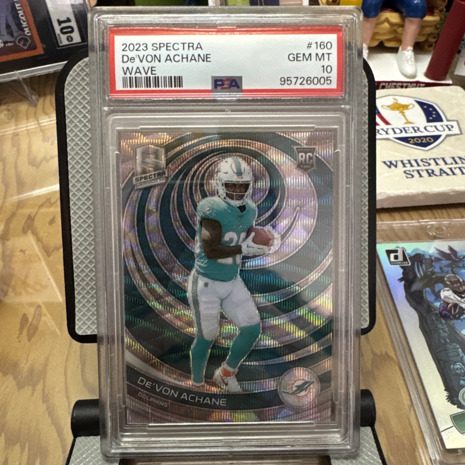 De'Von Achane Panini Spectra #160 Wave