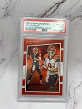 Joe Burrow PSA 9 Donruss Rookie Card RC 2020 Gridiron Kings No. RGKJB Bengals. rookie card picture