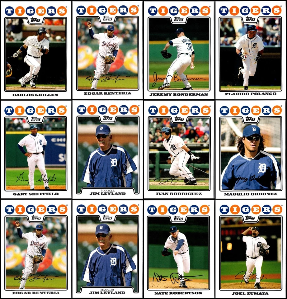 Lote de tarjetas Topps Detroit Tigers (45) 2008 - Oferta exclusiva - ¡Actúa rápido! Foto 3 de 4