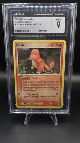 Ditto (Charmander) 37/113 — CGC 9 (Mint) — Ex Delta Species — Rare Pokemon Card