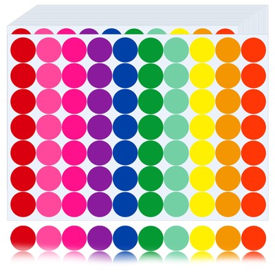 700 Pcs Dot Stickers Round Color Coding Labels for Office Student Classroom