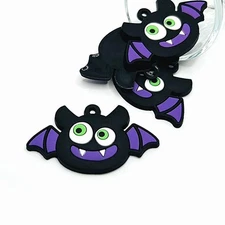 PVC Plastic Cute Bat Charm, 33x57mm - US Seller
