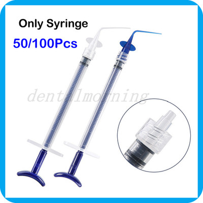 Dental Syringe Tip For Root Canal Therapy Endo Irrigation Syringe 50/100Pcs