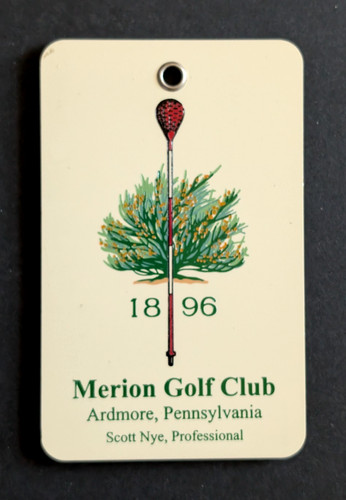vtg - PGA golf bag tag - MERION GOLF CLUB gc - U.S. Open - Ardmore PA