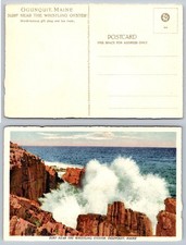 Ogunquit Maine Postcard Surf Near The Whistling Oyster Runca Import Swiss