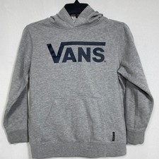 VANS Off The Wall Classic Heather Gray Hoodie Sweatshirt Youth MEDIUM