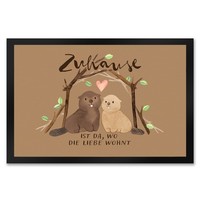 Biber FußMatte XXL In 50X75 Cm Mit Spruch Zuhause Ist Da Wo Die Liebe Wohnt